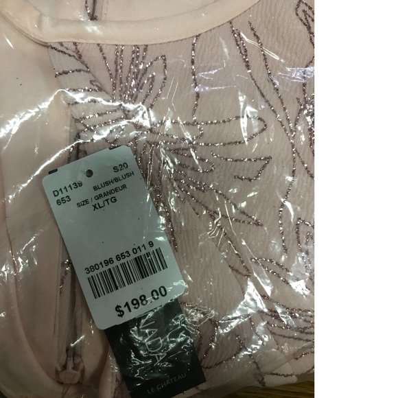 Le Chateau PLUS SIZE Blush Pink Rose Gold Champagne Fit Flare Prom summer dress - Picture 9 of 9